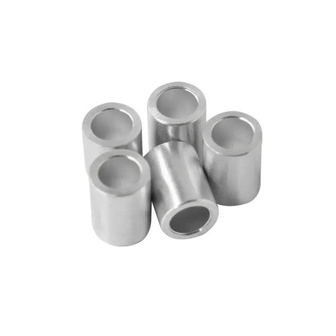 Heavy Duty Aluminum Spacer Three Eighths Inch Outer Diameter And One Quarter Inch Inner Diameter Round Standoff Unthreaded Bushing Plain Finish For Quarter Inch Or M6 Bolts Half Inch Length Pack Of Ten