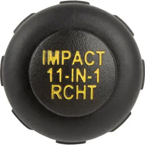 Top view of 11-In-1 Ratcheting Screwdriver And Nut Driver Kit With Impact Rating showing handle with 'Impact 11-in-1' label.