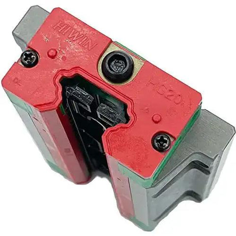 HGW20HC Linear Guideway Heavy Duty Ultra Smooth Motion with top mount red flange block for precise high load guidance