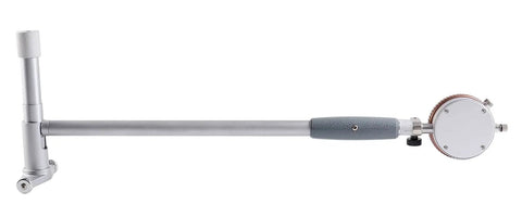 Dial Bore Gauge Set 6 To 10 Inches With 0.0005 Inch Graduations And 10 Inch Stem Length Model Ee20-5010 side view showing chrome-plated handle and stem.