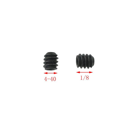 Twenty Five Piece 4-40 X 1/8 Inch Stainless Steel Allen Head Socket Set Screws Cup Point With Hex Key Wrench Black Oxide Finish