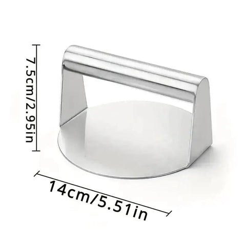 Hamburger Press For Smash Burgers, Stainless Steel Nonstick Smasher Patty Maker For Flat Top Griddle, Round 5.5 Inch
