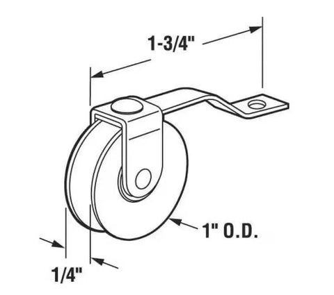 Diagram of Stainless Steel Screen Door Tension Spring With Roller Wheels Smooth Glide 1 Inch Diameter Sliding Door Rollers