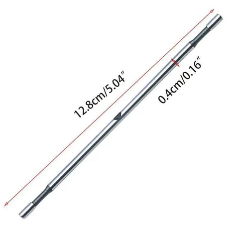Metal rod attachment for Portable Metal Cutting Double Head Nibbler Saw Cutter Drill Tool C90A Silver, shows dimensions in centimeters.