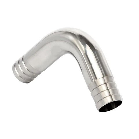 Pysrych 304 stainless steel sanitary hose barb elbow, 1-1/4" barbed ends, 90-degree angle