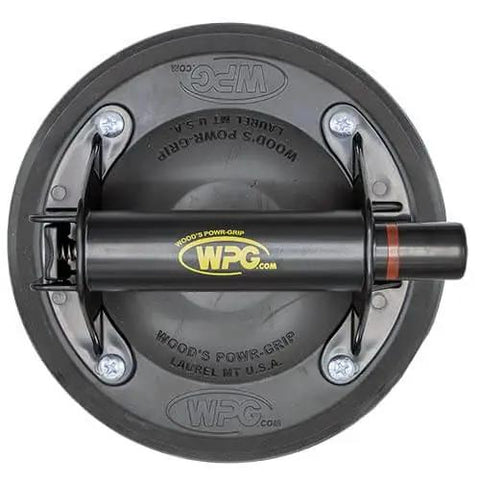 Heavy-Duty Workhorse 8 Inch Flat Vacuum Cup With ABS Handle For Lifting Glass Metal Wood And Stone, Red Line Indicator Visible