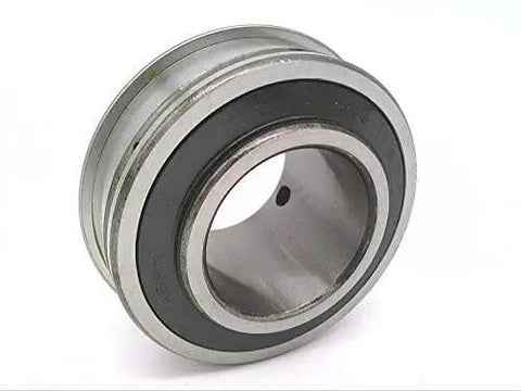 Sealed ball bearing SER209 single unit, 45 mm ID x 85 mm OD x 49.2 mm width with rubber seals and wide inner ring shown