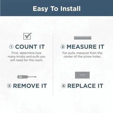 Easy installation steps for 10 Pack Satin Nickel Cabinet Handles With 3 Inch Center To Center Holes Half Round Spoon Foot Casual Drawer Pulls For Kitchen Cabinets, Cabinet Doors, Dressers, And Furniture Makeovers.