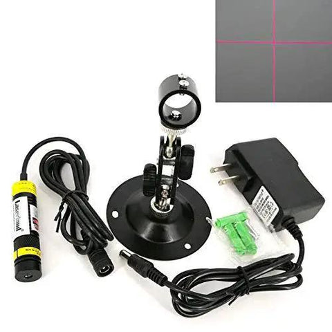 Red Cross Line Light Cross Hair Module For Wood Stone Screen Printing And Fabric Cutting Alignment With 638 Nanometer Red Beam 16mm Dial