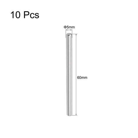 10 Pcs 5mm X 60mm Dowel Pins 304 Stainless Steel Dowels For Shelves Cabinets And Furniture Rust Resistant Silver Tone Durable Pegs