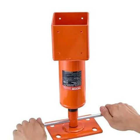Adjustable Screw Jack Post 13.2 To 18.7 Inch Height 4x4 Leveling Jack 24700 Lb, steel construction, hand adjustable.