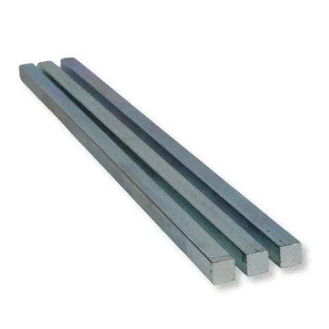 Three Sixteenths Inch Square Steel Key Stock Bar Zinc Coated Cold Drawn Oversized Pack of Three Built To Last for Machinery Pros