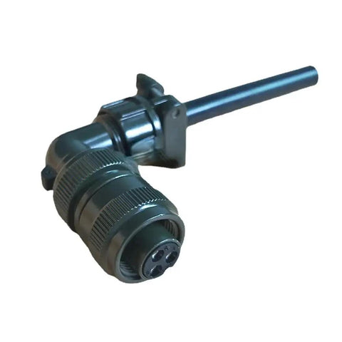 XQFVOIQR servo motor encoder circular 4-pin connector, metal gray, right-angle plug assembly