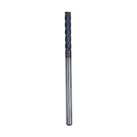 Five Pack One Eighth Inch Solid Carbide Long End Mills, Four Flute, Thirty Degree Helix, AlTiN Coated, Milling Bits