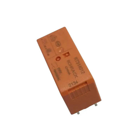 Two Pack 12V DC 16A SPDT 8 Pin General Purpose Relay For Automotive And Industrial Use in orange casing, side view.