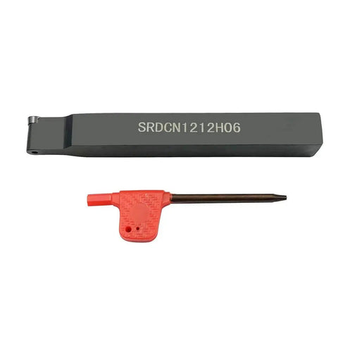 SRDCN 1212H06 half inch shank lathe tool holder with T8 wrench from 11 Piece RCMT060204 MO R3 Round Carbide Inserts Set
