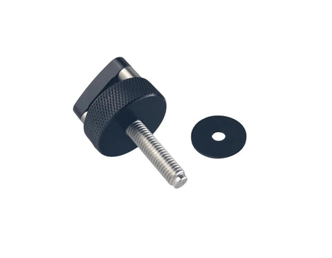 Aluminum 6 Piece Hard Top Bolts With Quick Release Thumb Screws And Built In D Ring Mount For Jeep Wrangler shown with washer