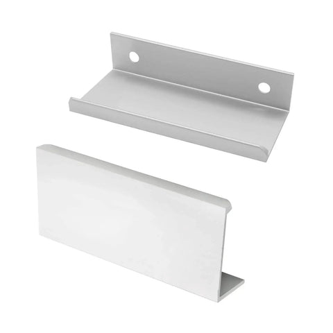 Back Mount Finger Edge Pulls 2 Pack 80mm Aluminum Hidden Handle Concealed Tab Pull for Home Kitchen Living Room Doors Drawers Cabinets