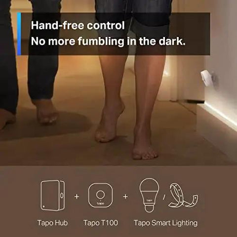 Must Have Tapo Motion Sensor With Long Battery Life And Real Time Alerts installed in hallway with Tapo Hub H100 setup
