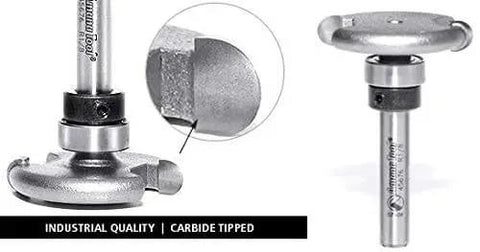 Carbide Tipped Flooring Router Bit Round Nose Cutter For Wood Slots Inlays And Medallions 1-1/4 Inch Diameter