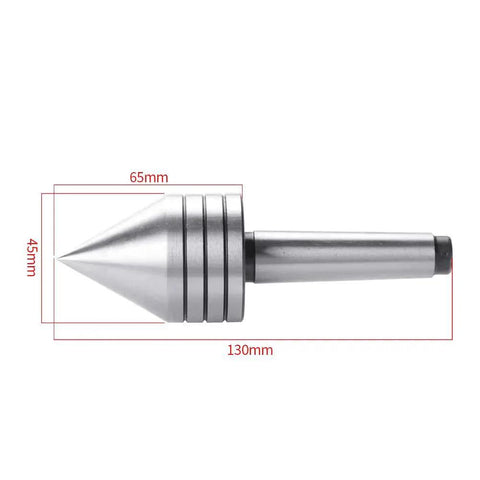Side view of Built Tough 2MT Live Tailstock Center For Woodturning Pros, Heavy Duty MT2 Center With 60 Degree Point And Ball Bearing Precision