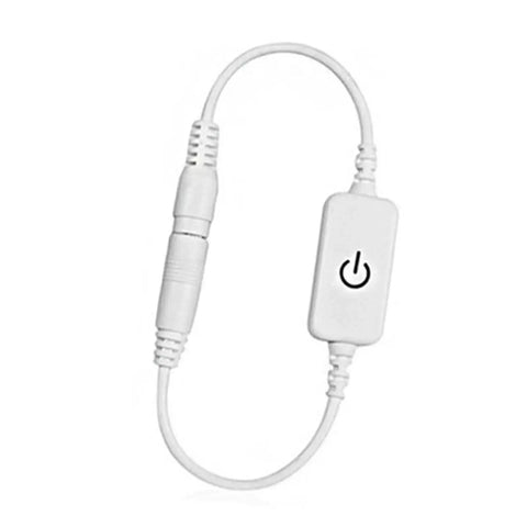 Compact Dimmable Touch Switch for Single Color LED Cabinet Lights with Antislip Coating, smooth brightness control