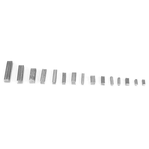 Woodruff Key Set 140 Piece Pro Grade Stainless Steel Keyway Assortment For Shaft Fastening 12mm 16mm 20mm 25mm Parallel Drive Keys