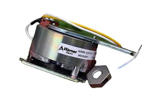 Electromagnetic brake, DC24V, 3.0 N.m, Warner Electric; metal housing with mounting tab, front-angle view.