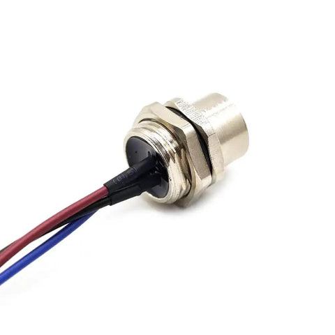 Tough As Nails M12 5 Pin A Code Female Connector Cable IP67 Waterproof back mounted in metal housing with wires