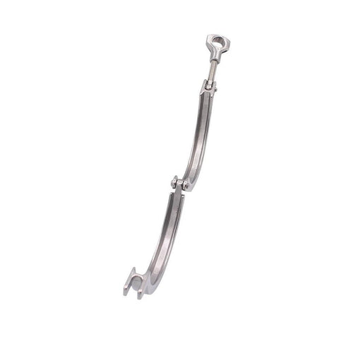 Stainless steel sanitary clamp, single-pin tri-clamp, 4" tube OD, Clover style, Amazon