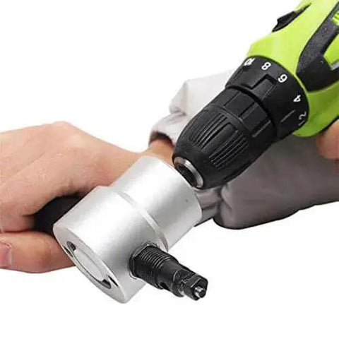 Double Head Sheet Metal Nibbler Cutter Holder Drill Attachment For Electric And Pneumatic Drills Pro Grade Heavy Duty Double Cutting Heads