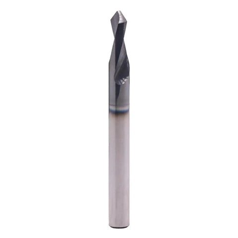 Pro Grade Solid Carbide Spotting Drill Set 5Pcs 1/4 Inch Shank 2 Flute 90 Degree AlTiN Coated