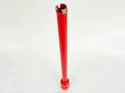 Red 1 Inch Diamond Wet Core Drill Bit For Concrete Rebar Asphalt Brick And Masonry With One And A Quarter Inch Threaded Shank