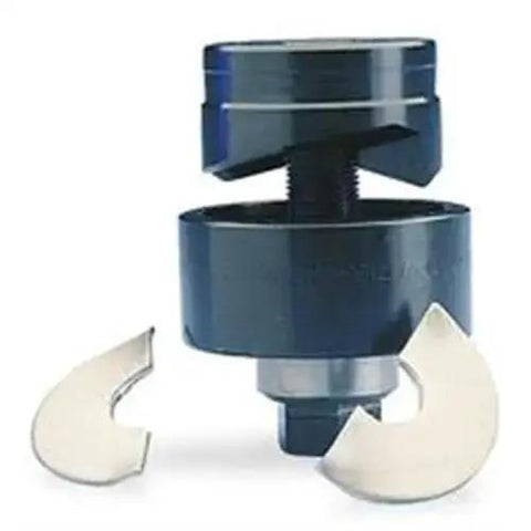 Knockout Punch Unit 23.8 mm for Easy Slug Removal, showing punch and die components, suitable for mild steel up to 10 gauge.