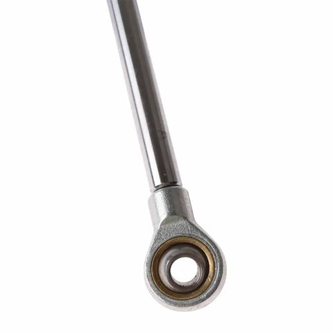 Close-up of Gas Spring Strut 12.12 Inch Replacement for Big Joe Electric Pallet Jacks, aluminum body with eyelet.