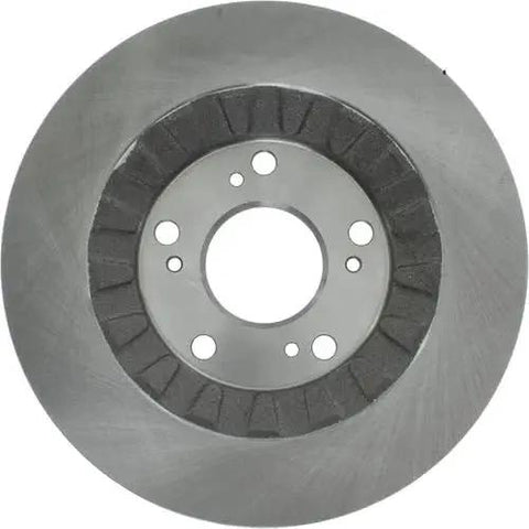 Rear brake rotor for Honda S2000; gray metal disc with central mounting hub