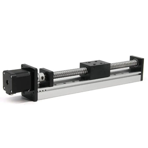 200mm Linear Rail Guide System Workhorse with SFU1605 Ballscrew and Nema 17 Stepper Motor, metal build for CNC machining.