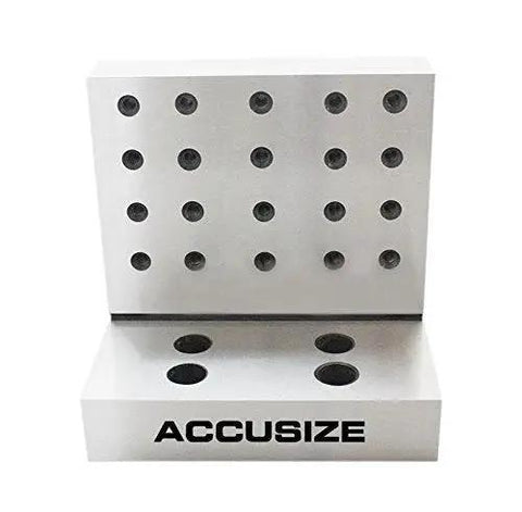 Rugged Machinist Grade 6x6x4 Inch Precision Angle Plate For Milling And Drilling Solid One Piece Steel Ground Flat To.0002 Inch