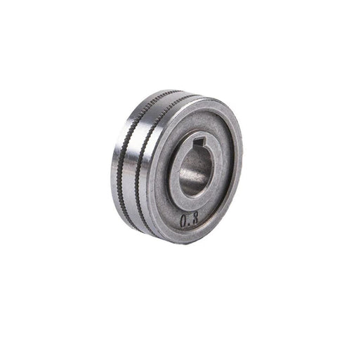 MIG/MAG welding feed roller wheel with knurl groove, 0.8 mm wire, silver metal, Amazon brand