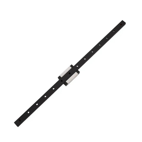 400mm Linear Rail With Carriage Block For DIY 3D Printers And Machines Heavy Duty Steel Guide Rail Rust Resistant Blackened Finish