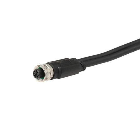 Close-up of M12 A-Coded 5-Pin Female To Dual 5-Pin Female Y-Splitter Cable, IP67 shielded for sensors and actuators