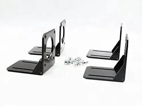 4 Pack NEMA 23 Stepper Motor Mounting Brackets With Mounting Screws, Durable Steel Construction, Fits 57mm NEMA 23 Motors, Black