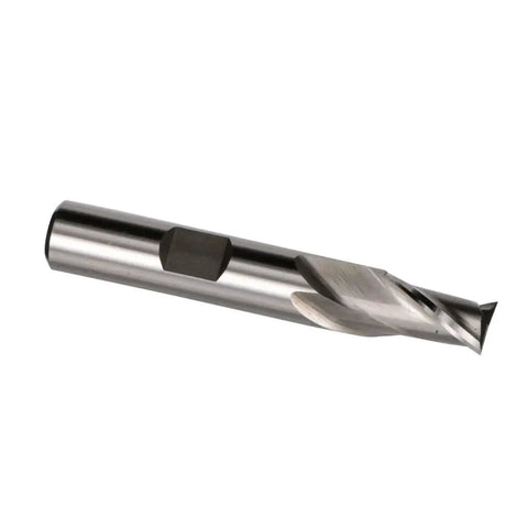 Heavy Duty HSS End Mill Set For Metalworking With Three Eighths Inch Shank And Two Flute Square End Mills In One Eighth