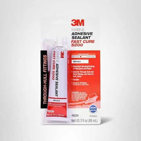 Adhesive Sealant 5200 Fast Cure for Boats & RVs package, 3 fl oz white tube, marine waterproof bonding