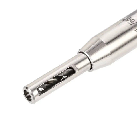 Self Centering Hinge Tapper Core Drill Bit 11 64th Inch Diameter for Woodworking Pro Grade Precision, easy install in silver