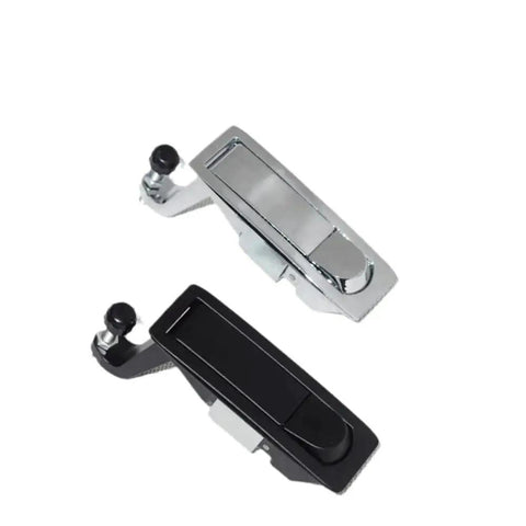 2 Pack Adjustable Lever Compression Flush Latch Locks For Electrical Enclosures in silver and black, showing locking mechanism.