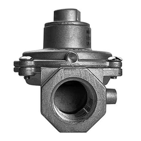 Premium Gas Pressure Regulator for Natural Gas and Propane, One Half In NPT In Out, Inlet One Half PSI by GASLAND, front view image.