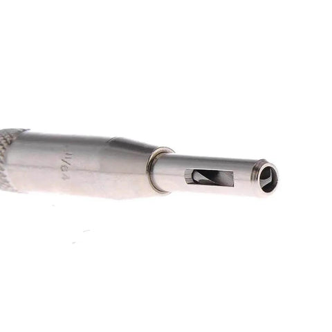 Close-up view of HSS Self Centering Hinge Tapper Core Drill Bit Set Four Piece One Quarter Inch Quick Change Hex Shank Bit