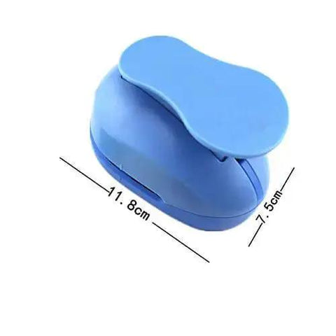 2 Inch Oval Paper Punch for Crafting and Scrapbooking, easy to use craft punch tool for card making, durable plastic, blue