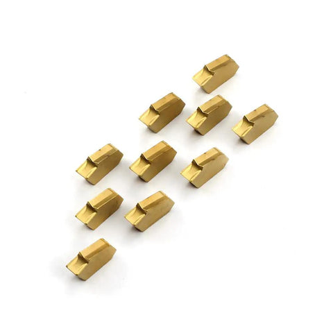 GTN-4 (QC1404) Multilayer Coated Carbide Grooving Inserts For Lathe Cut Off Tool, 0.160 Inch Width, 10 Pieces Pack